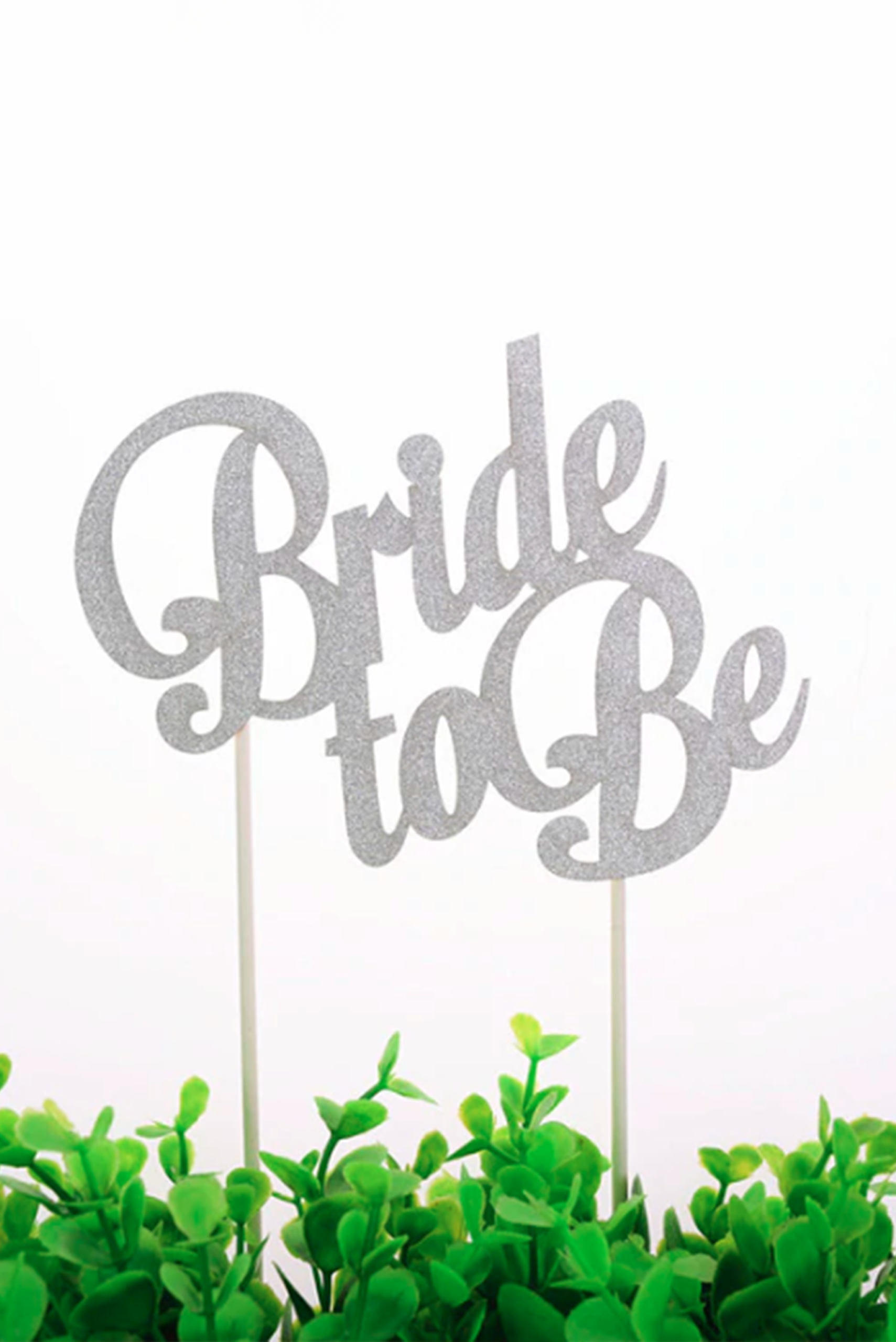 Cake topper Bride to be silver